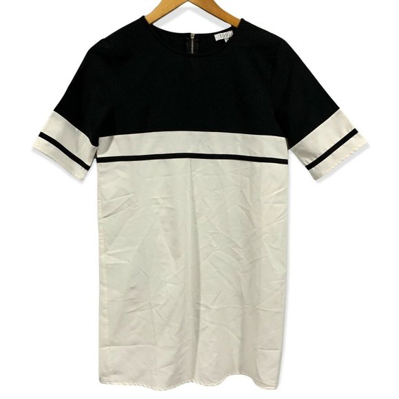 Tobi White Black Color Block Mini Dress Size S - Picture 3 of 9
